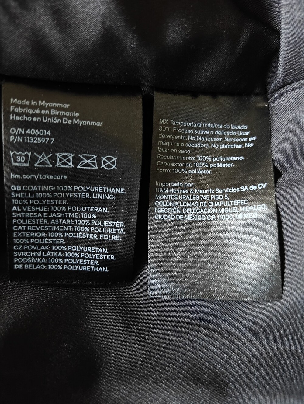 H&M Vegan Leather Trench Coat - Picture 9 of 12